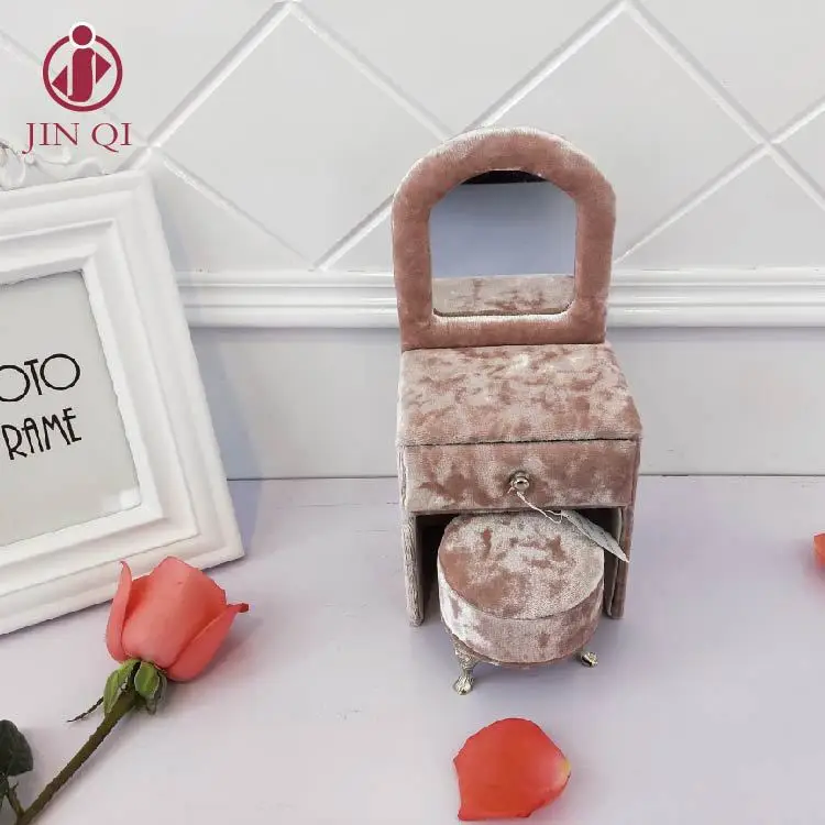 

Цзинь, тканевый художественный диван, домашняя шкатулка для ювелирных изделий, кольцо, серьги, фотография