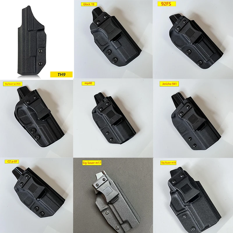 

New Kydex Holster For Taurus G2c S&W Glock 17/22/31/43 Sig P365 Colt 1911 CZ Gun Holster IWB 9MM Pistol Holster Hidden Carry