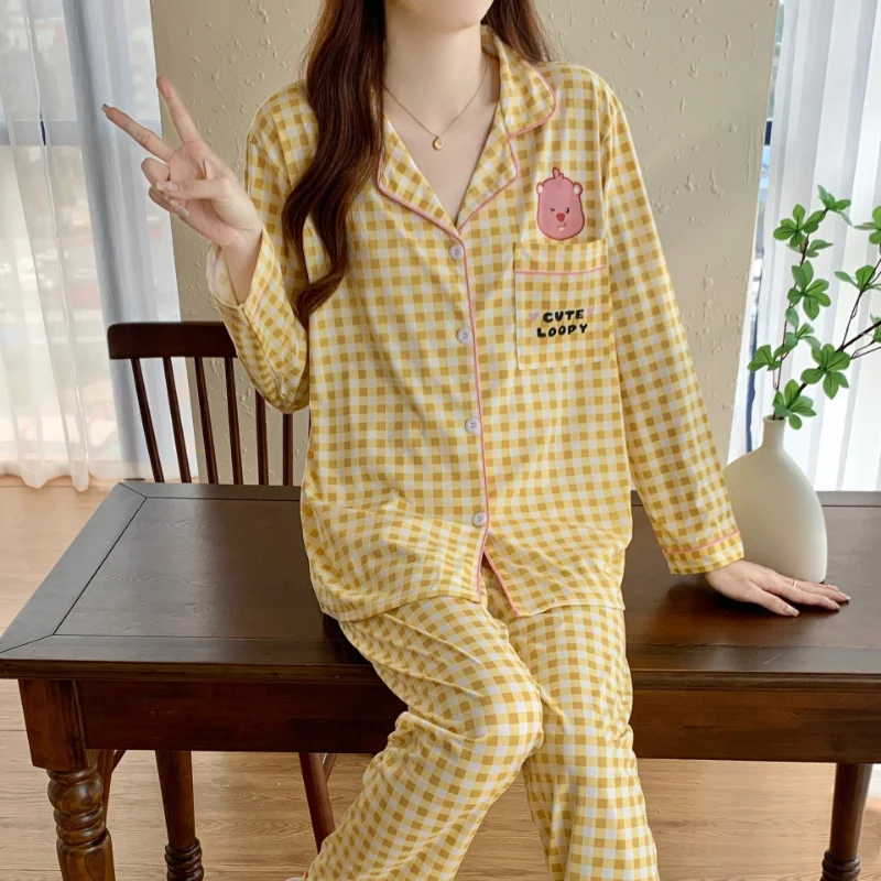 Рубиновая пижама с рисунком зимние брюки длинными рукавами комплект из двух