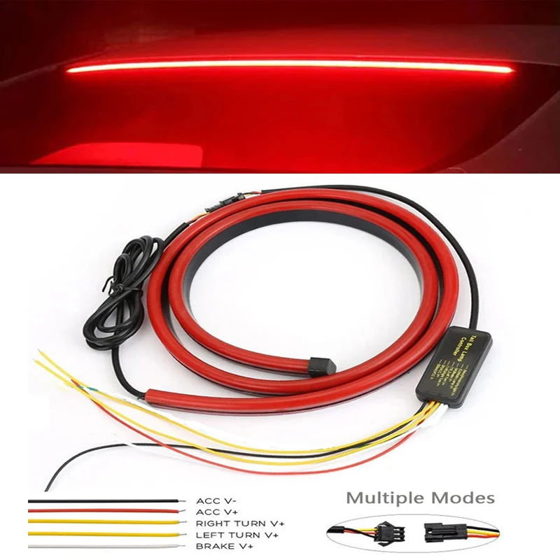 

100 см Авто Задний Светодиодный Стоп-Сигнал Задний Третий Стоп-Сигнал Лента Дополнительный Сигнал Хода Задний Хвост Багажник Планка ходовые огни для авто В отношении bmw f30 e90,стоп сигнал дополнительный