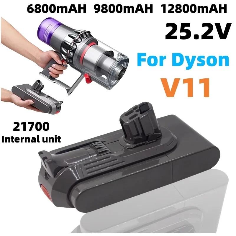 21700 аккумулятор 25 2 В 12 8 Ач для пылесоса Dyson SV14 SV15 Fluffy V11 Absolute Extra Animal 970145 -02