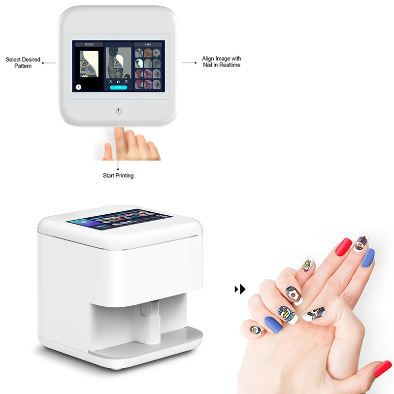 

Mobile Nail Printer Pattern Nail Printing Machine Portable Nail Printer Mobile 3D Nail Printer Nail Art Equipment