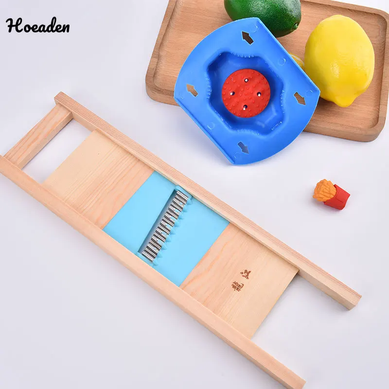 Ручная Картофельная решетка деревянная овощерезка фотоинструмент лезвие из