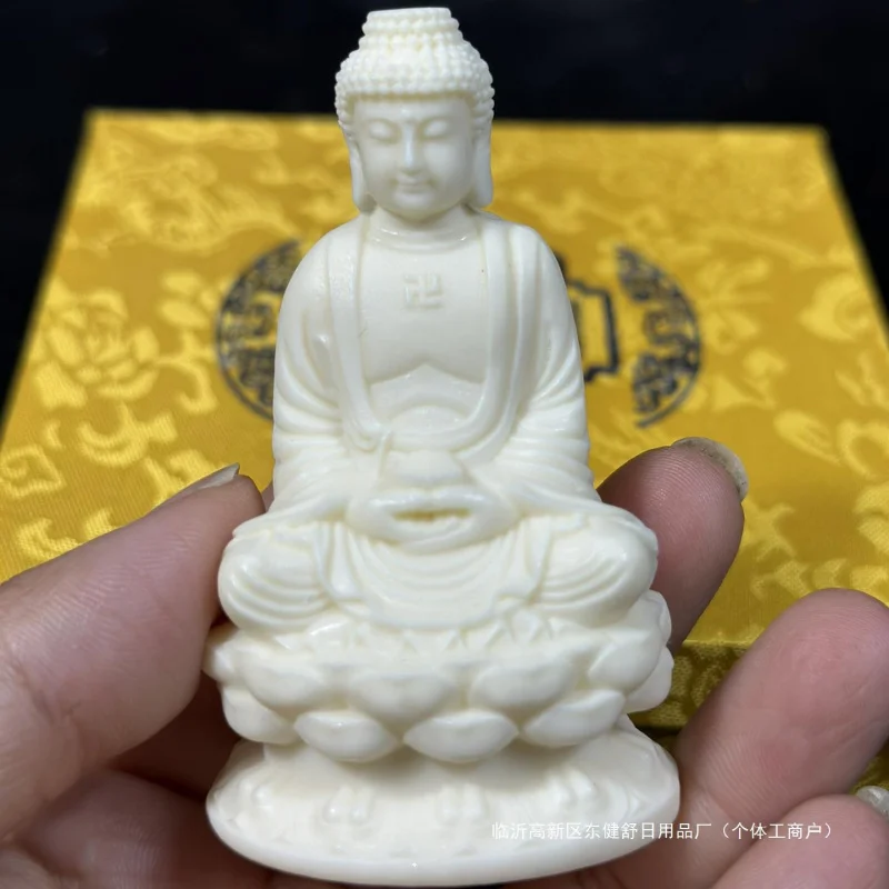 Орех слоновой кости Вайрочана Будда Авалокитешвара Поклонение Амитабха
