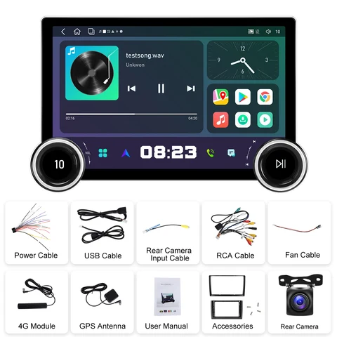 Camecho 11,8 "4 + 64G беспроводной CarPlay Android авто радио GPS стерео Android автомобильный мультимедийный видеоплеер Универсальный 2Din Авторадио