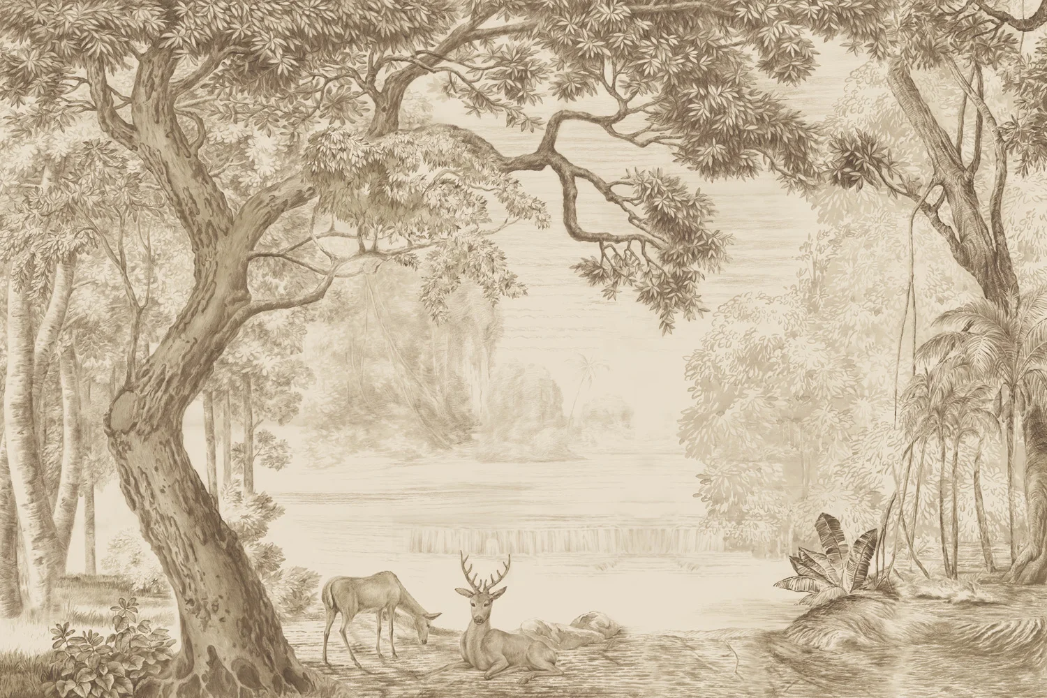 

Wellyu 3D шелковые обои черно-белое дерево