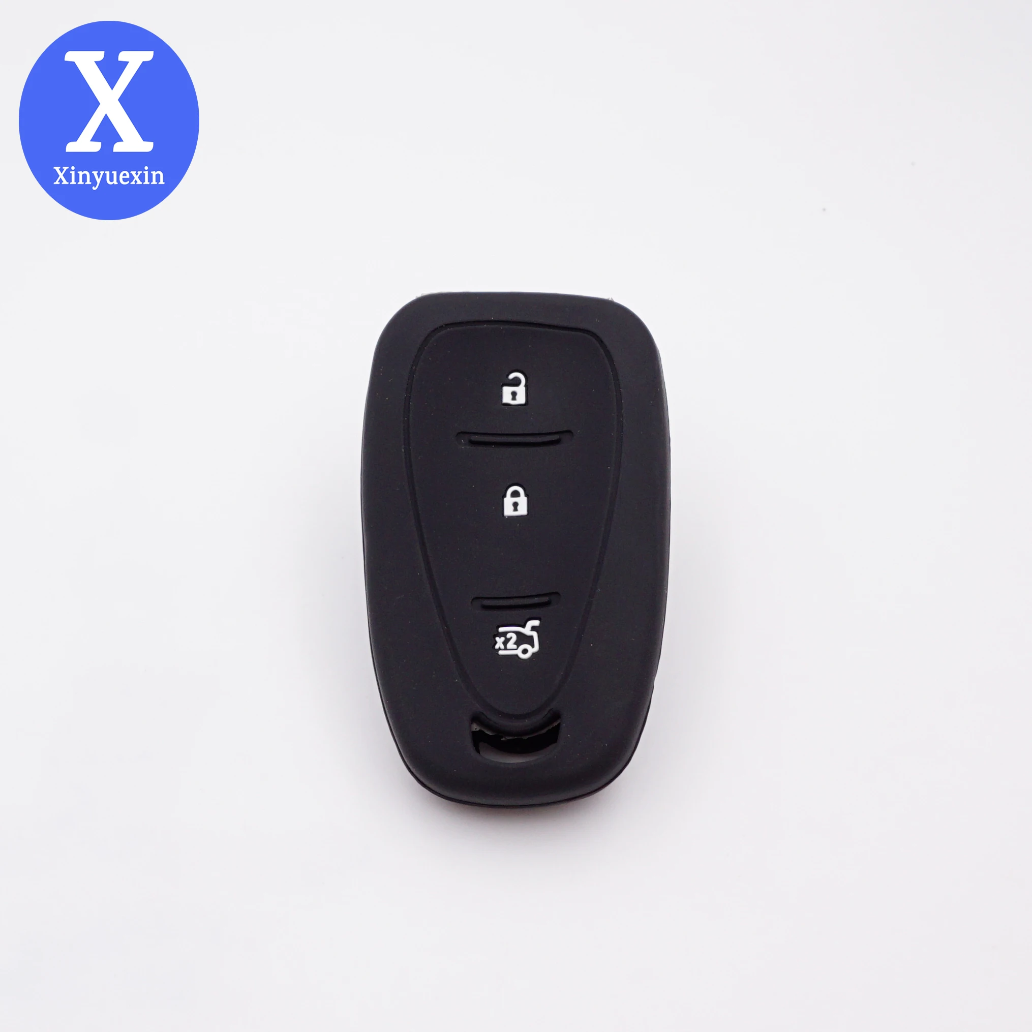 

Xinyuexin Silicone Car Key Fob Cover Case Skin for Chevrolet Cruze Spark Volt Aveo Sonic Novo Onix Plus Remote Keys Prtection