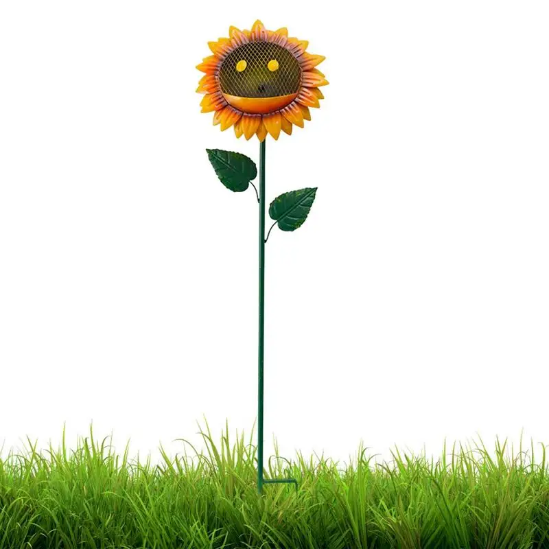 

Bird Feeder Garden Metal Flower Feeding Sunflower Tray Decoration Outdoor Feeders Stakes Hummingbird Squirrel Feeding Tool