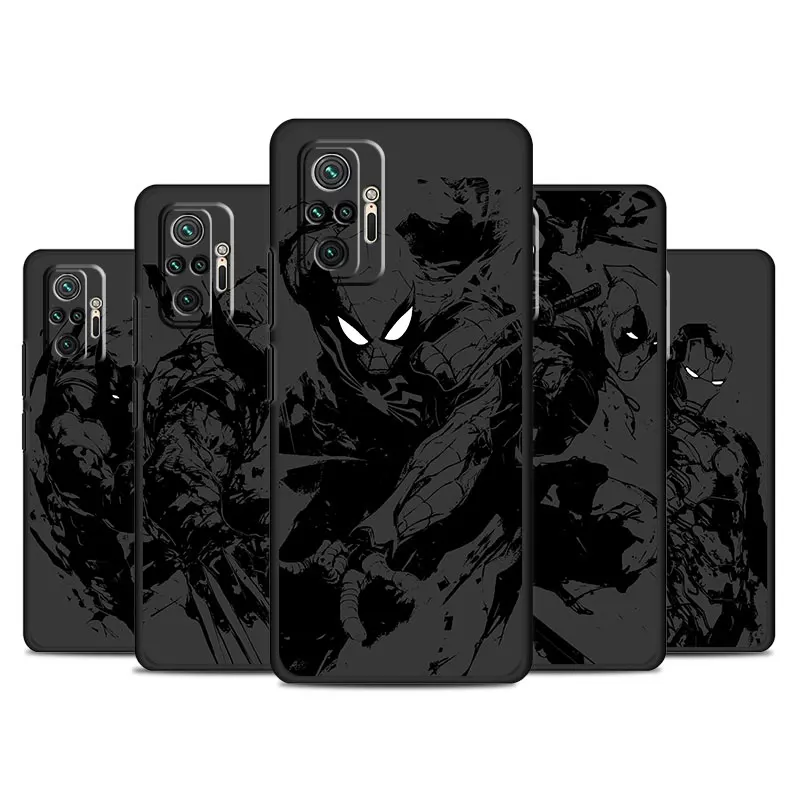 Marvel Spider Man Wolverine phone case for Xiaomi Redmi note 12 11 pro 5g 9S 7 13c 13Pro funda coque celulares protective cases