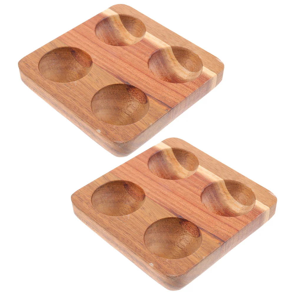

Egg Storage Holder Organizer Refrigerator Tray Container Rack Wooden Chicken Deviled Countertop Fresh Fridge Desktop Hen