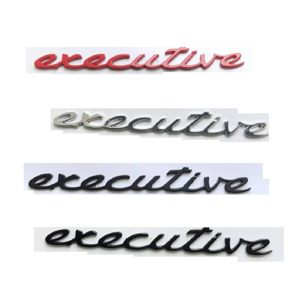 

Chrome Silver Black Red Letters Symbols executive Words Car Trunk Fender Emblems Badges