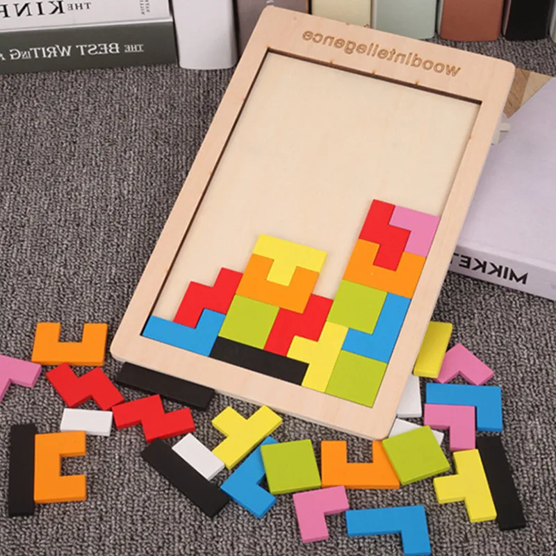 

Деревянная детская головоломка Tangram, детская Развивающая игра, кубики-головоломки, детская игрушка, деревянные игрушки для мальчиков и девочек