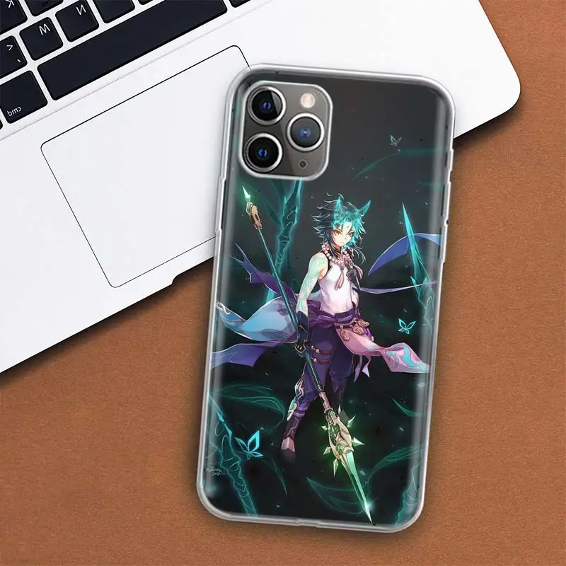 Ударопрочный чехол Xiao Genshin для Apple iPhone 11 12 13 15 Ultra 14 Pro 7 XR X XS Max 6S 8 Plus + Mini SE мягкий с