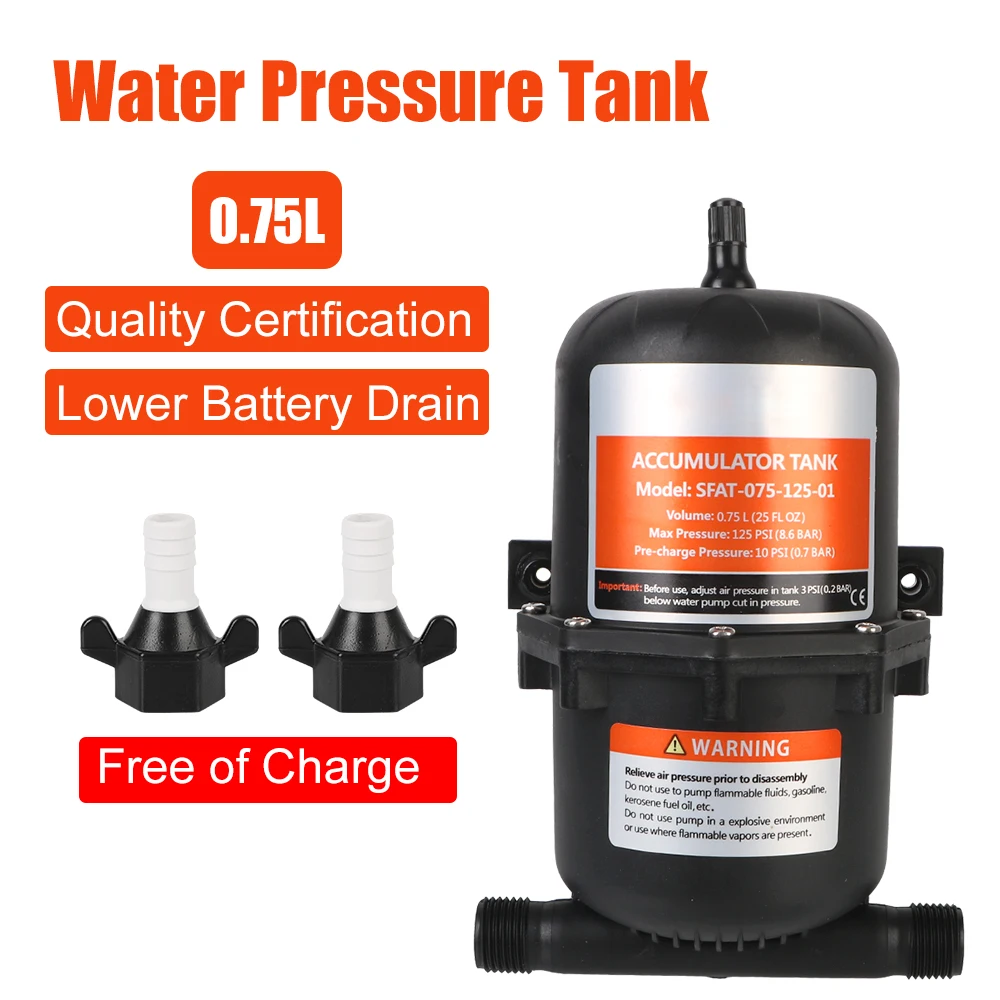 

Stabilization Can Boat Equipment Accessories Water Accumulator Tank 0.75L/23.5oz for Marine Yacht RV Pressure Accumulator