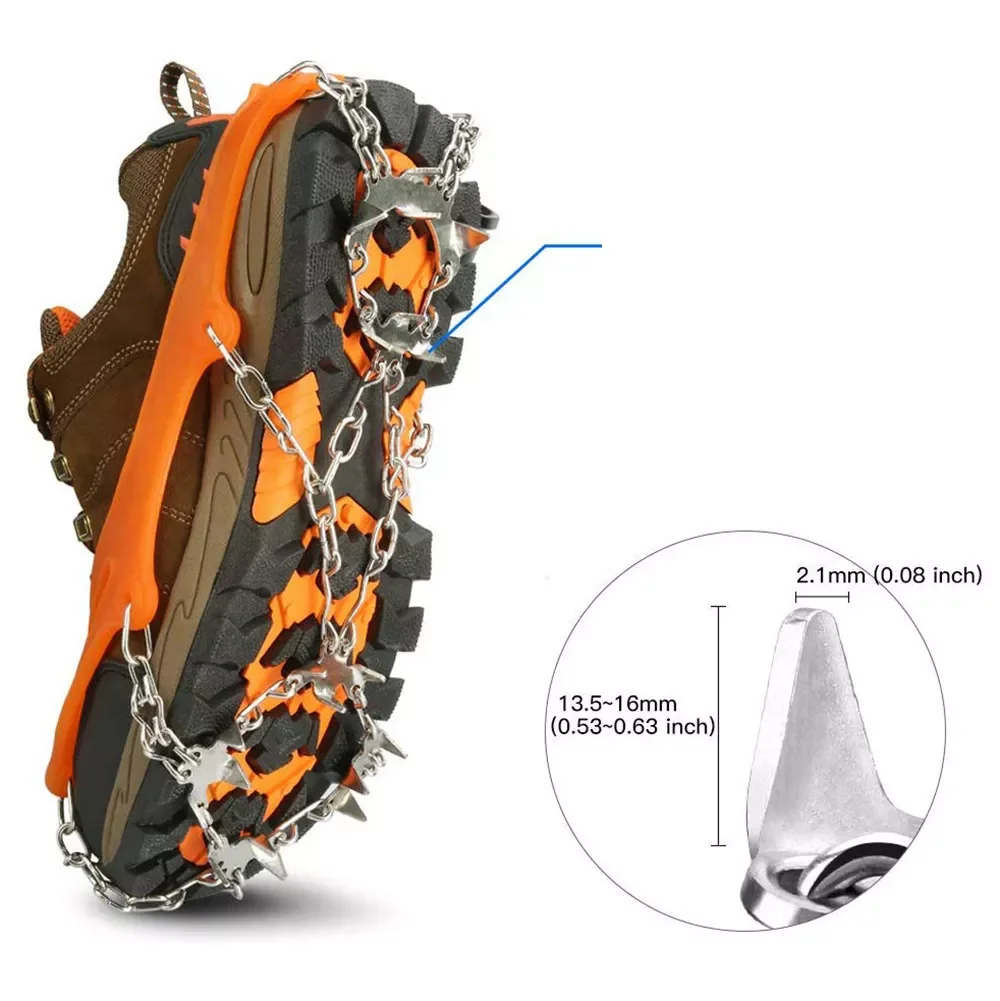 Teeth Steel Ice Gripper Spike for Shoes Anti Slip Climbing Snow Spikes Crampons Cleats Chain Claws Grips Boots Cover