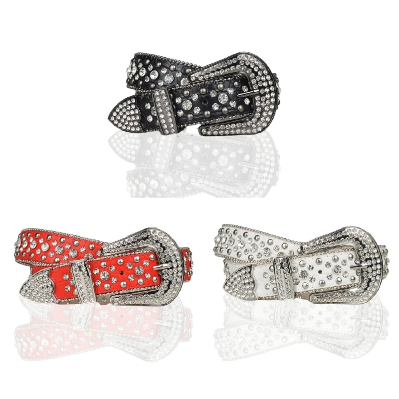 

40GC Блестящий Пояс для женщин Y2k девушек пояс для джинсов пальто Декор