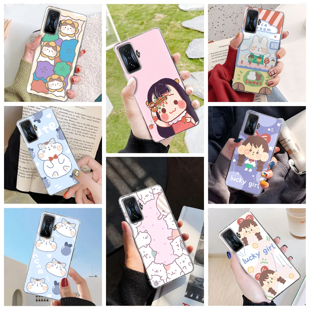 

creative fashion cartoon anime cute phone case For Redmi Xiao mi POCO K X M F3 4 40 GT PRO Gaming Silicone soft shell