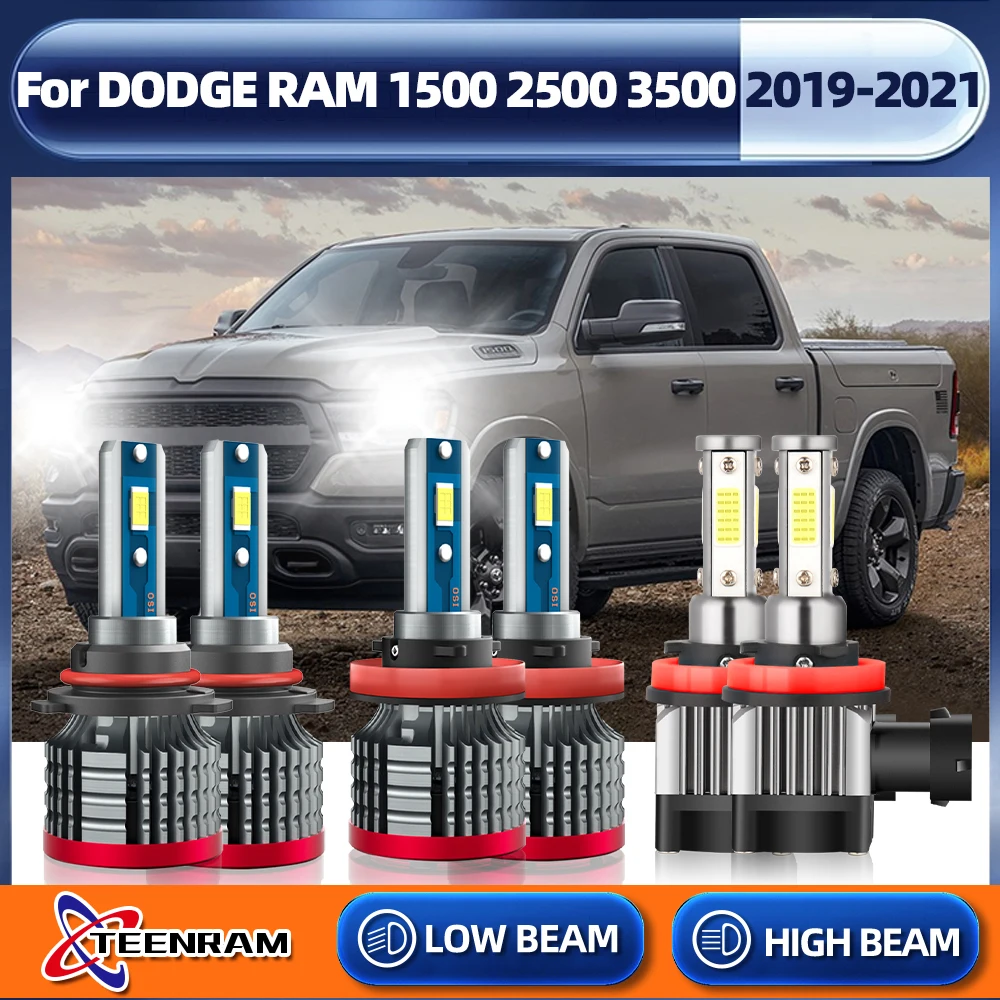 

360W 60000LM H11 Car LED Headlights CSP Chip 6000K Auto Lamp 9005 Car Fog Lights For DODGE RAM 1500 2500 3500 2019 2020 2021