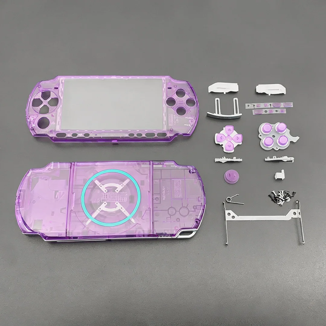 Фото Прозрачный сменный корпус для PSP 3000, полный комплект корпуса, детали для самостоятельного ремонта, аксессуары для консоли. №5