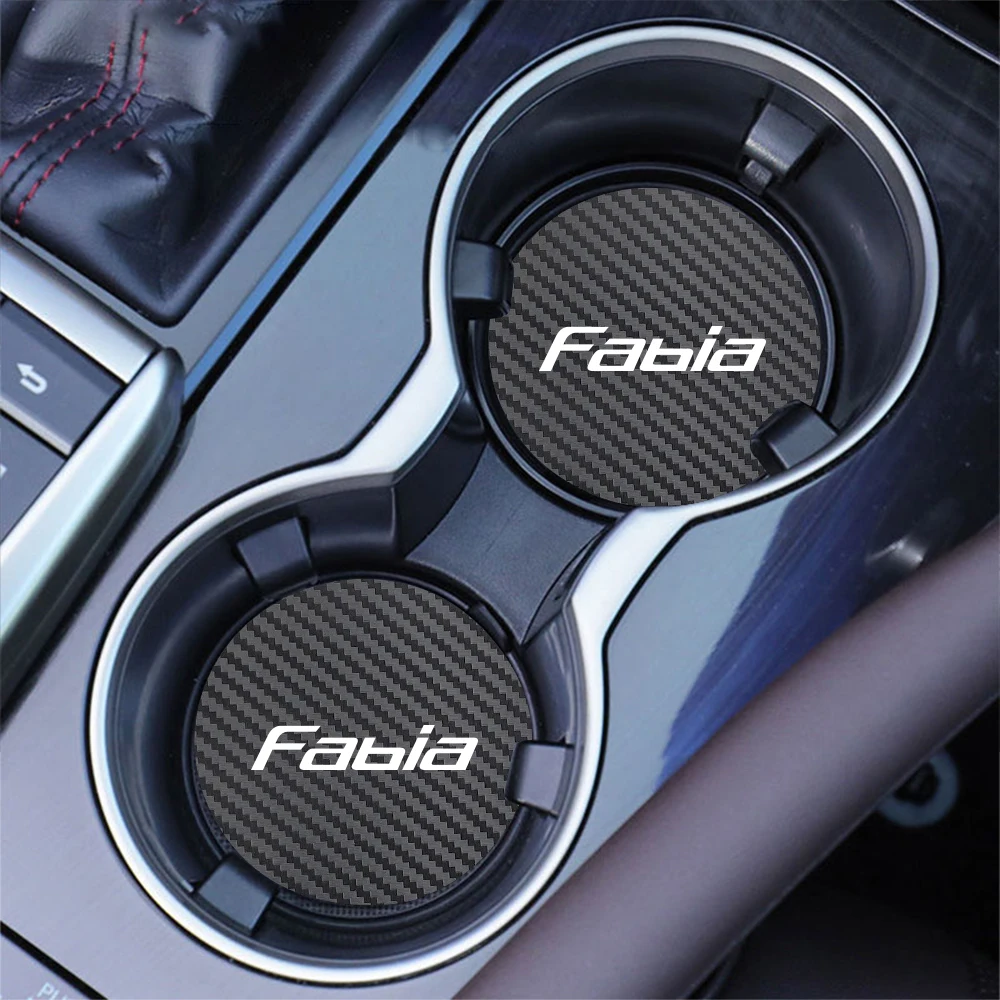 Фото 2 шт. противоскользящие коврики для подстаканников автомобиля для Skoda Octavia, Fabia, Rapid, Superb, Kodiaq, Scala, Karoq, Citigo, Kamiq, Roomster, Enyaq, аксессуары №1