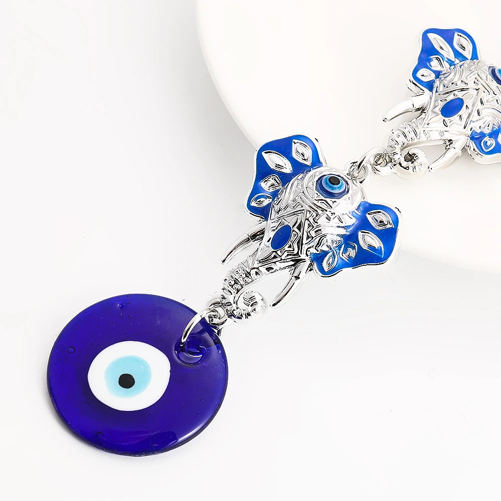 Турецкое стекло синий глаз слон настенное украшение подвеска для автомобиля