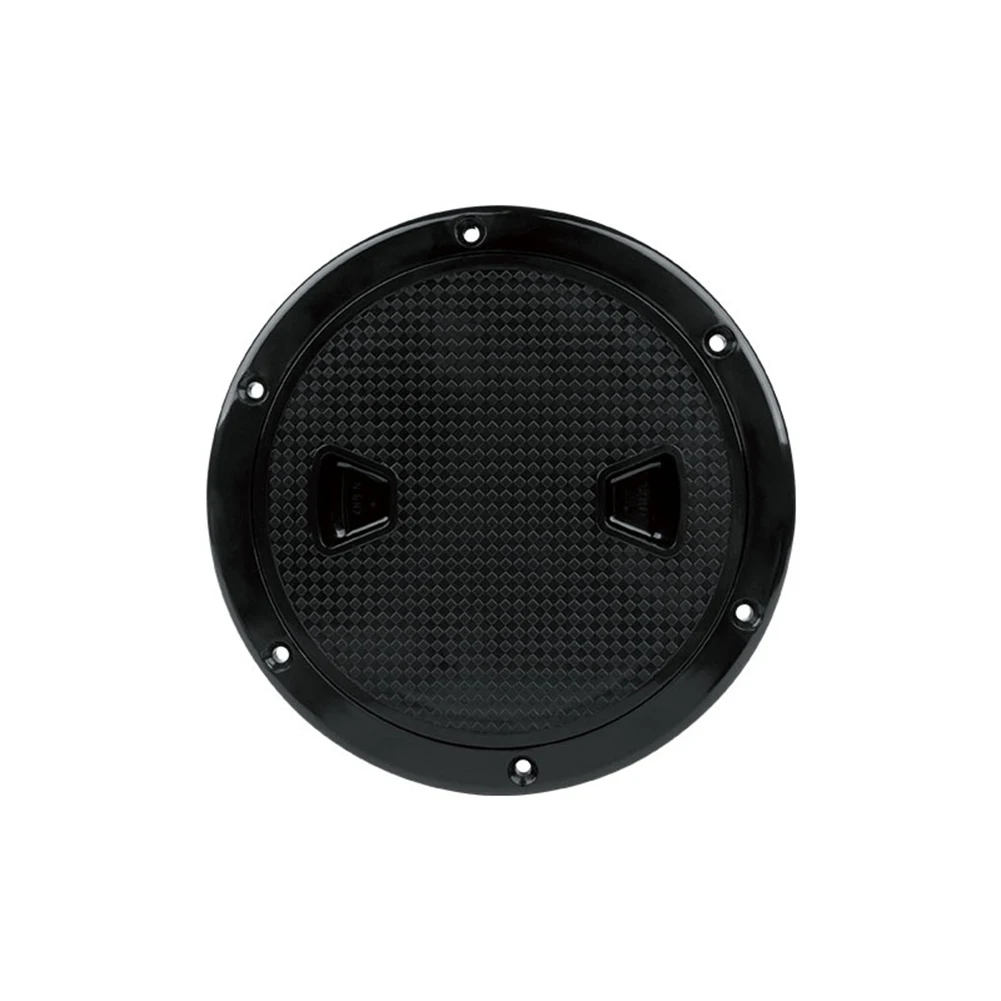 

8 Inch ABS Round Deck Inspection Access Hatch Cover Black Boat Screw Out Deck Inspection Plate For Boat Yacht Marine