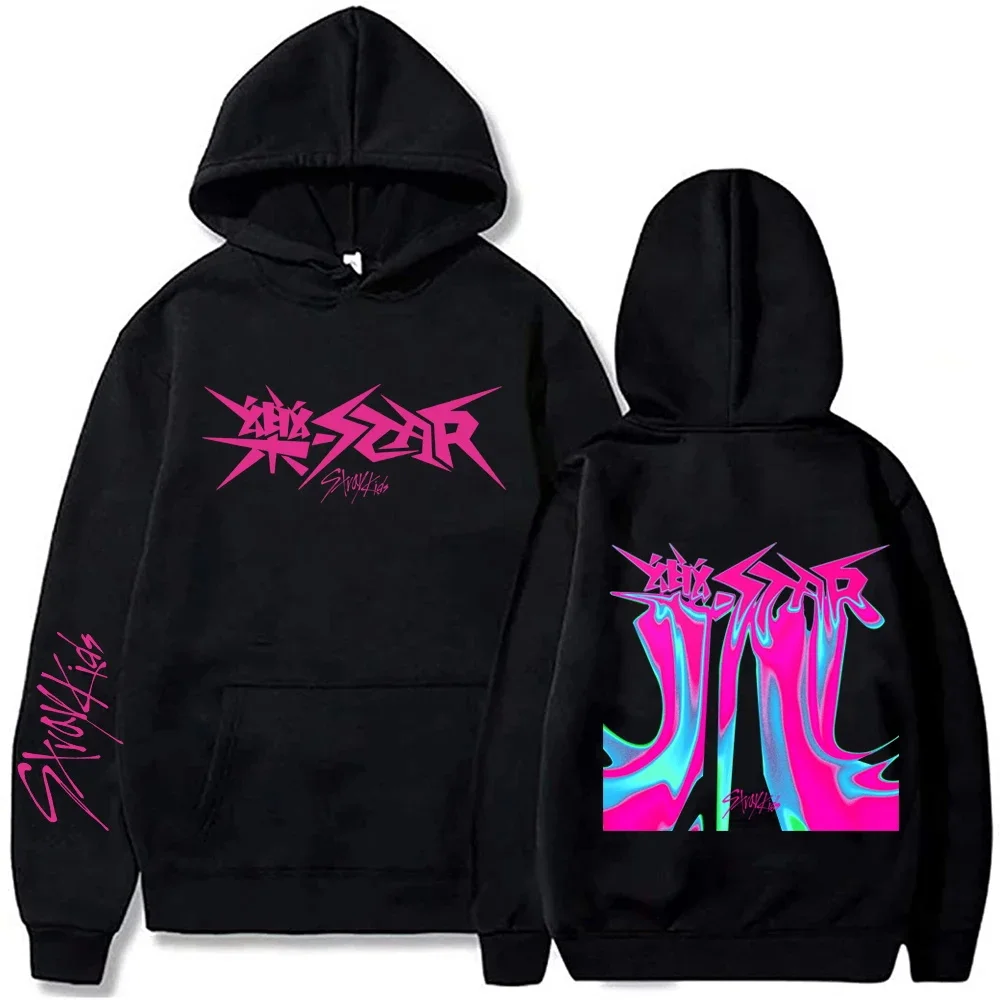 

Kpop Stray Kids Rock Star Hoodies Straykids Rock-Star Album Sweatshirt Women Y2K Hooded Shirt Clothing