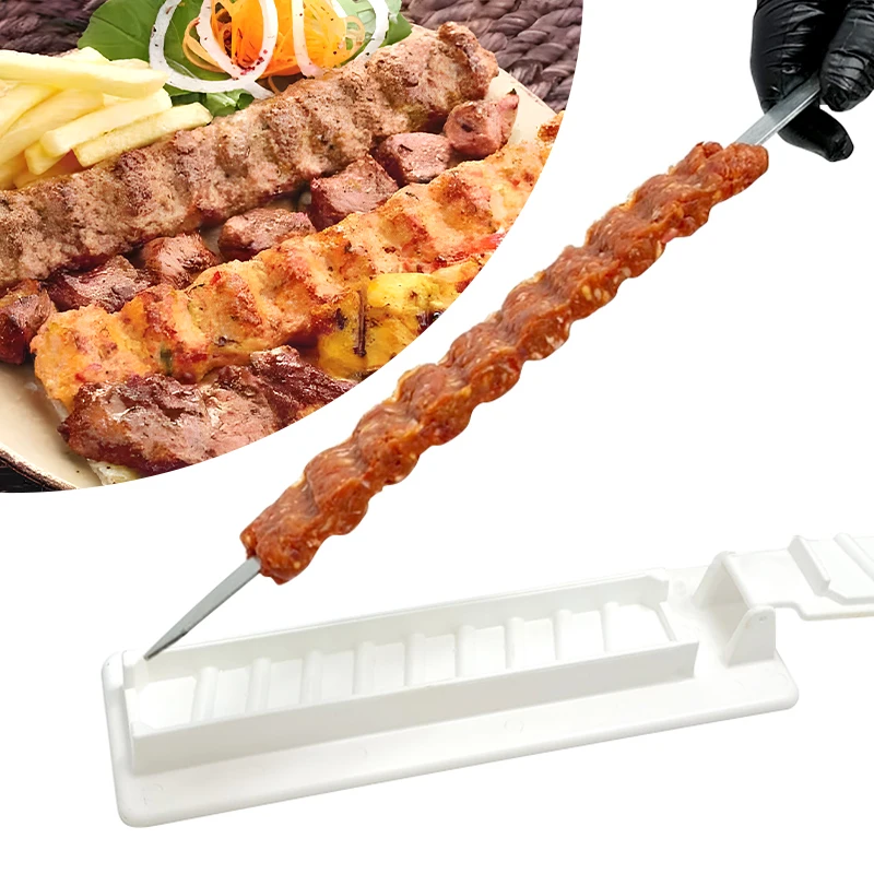 

Manual Skewers Kebab Maker Grill Barbecue Machine Skewer Mold Meat Kebab Press Mould Chicken BBQ Tool Outdoor Kitchen Camping