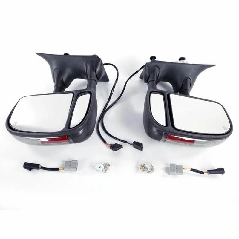 

For 99-07 F250 SUPERDUTY Telescoping LED Signal Power Heated Tow Mirrors Smoke