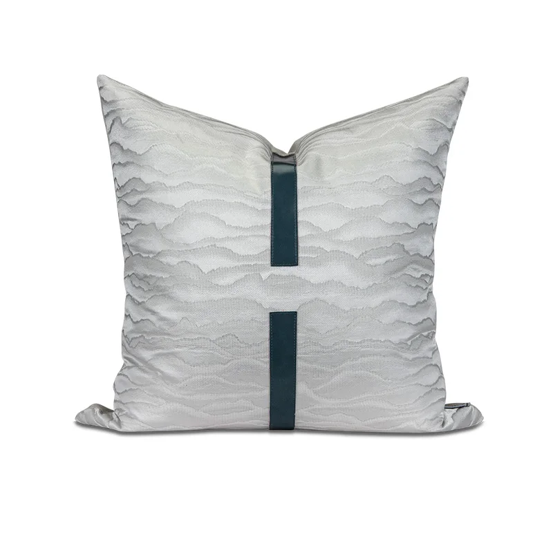 

Light Luxury Cushion Cover 50x50cm 45x45cm Square Waist Pillows Cotton Leather Decorative Sofa Cushions Pillow Case Home Decor