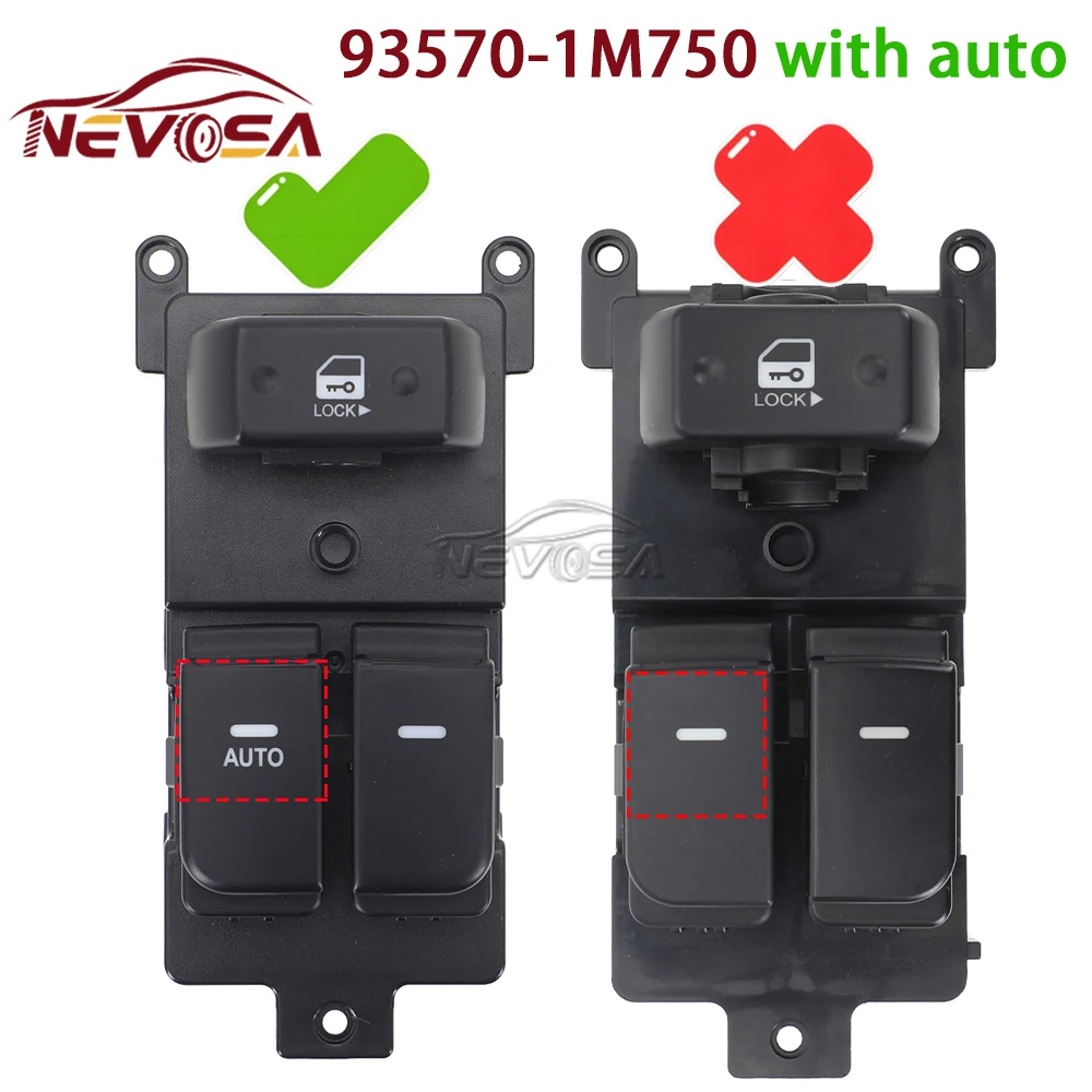 

93570-1M700 для 2010-2012 Kia Forte Forte Koup 93570-1M710 электрический главный переключатель управления стеклоподъемником, кнопка регулятора