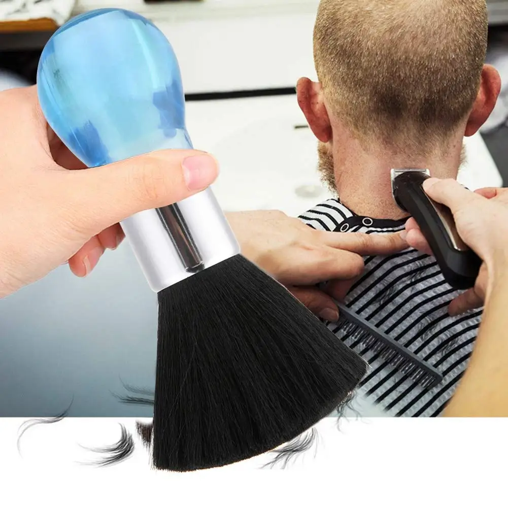 

Professional Barber Neck Face Duster Clean Black Brush Broken Hair Cut Hairdressing Salon Styling Tool Sweeping