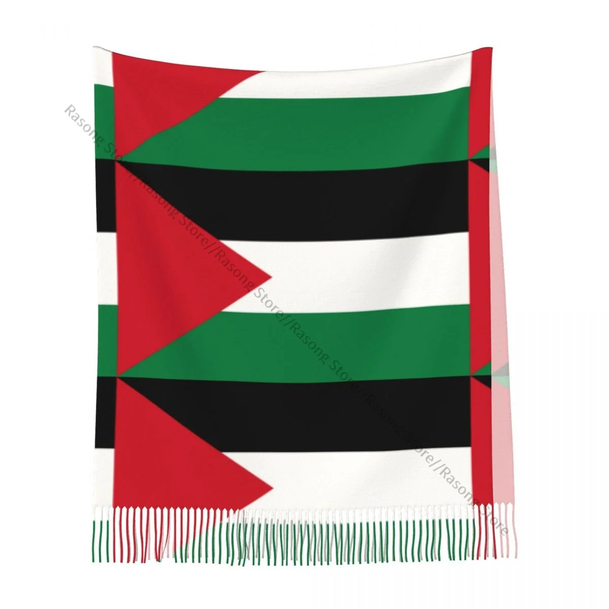 Шарф с кисточками большой размер 196*68 см зимняя теплая шаль из пашмины буфанда