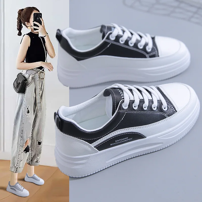 

Small white shoes new spring women's shoes Korean version casual super fire shoes students thick sole board shoes