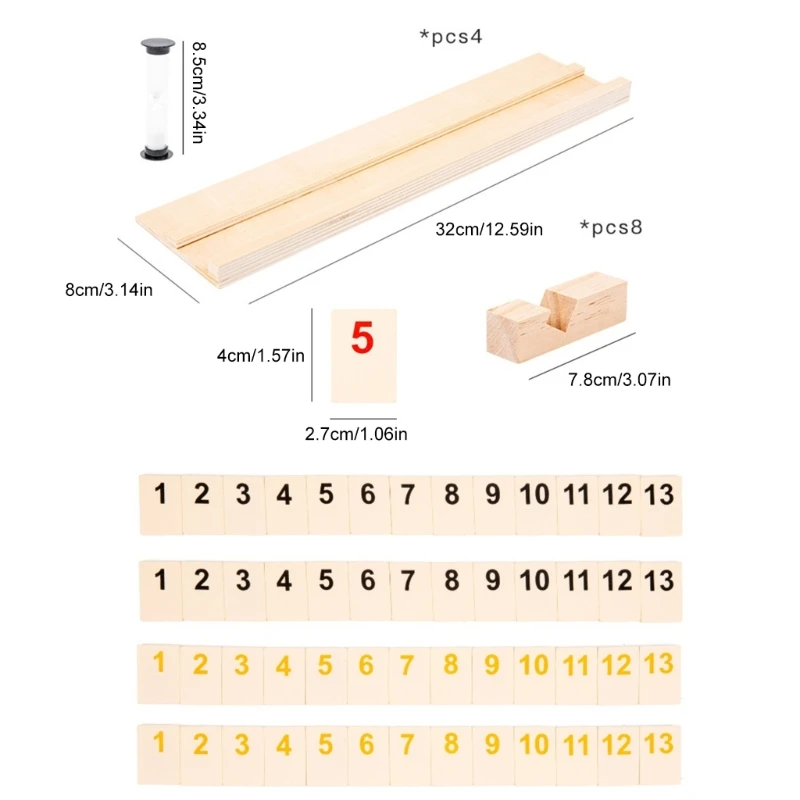 Y1UB Rummy Cube Game 106 Tiles Многопользовательские настольные игры для 2-4 человек Игра