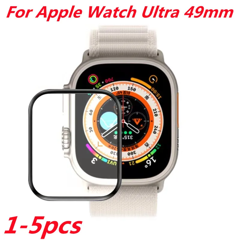 

1-5PCS Protector Film for Apple Watch Ultra Screen Protectors 49MM 3D Curved Composite Film On Apple watch Ultra 8 49MM