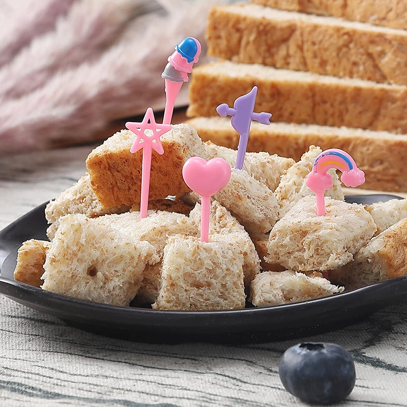 32 шт. детские пищевые вилки с мультяшным рисунком