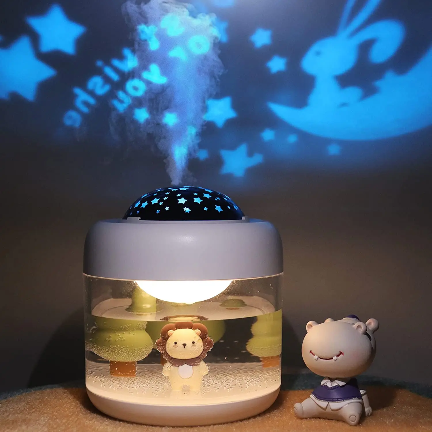 

Bedroom Sleeping Baby Cool Mist 16.91 OZ Star Projector Small Air purifier Humidifier with Night Light for Home