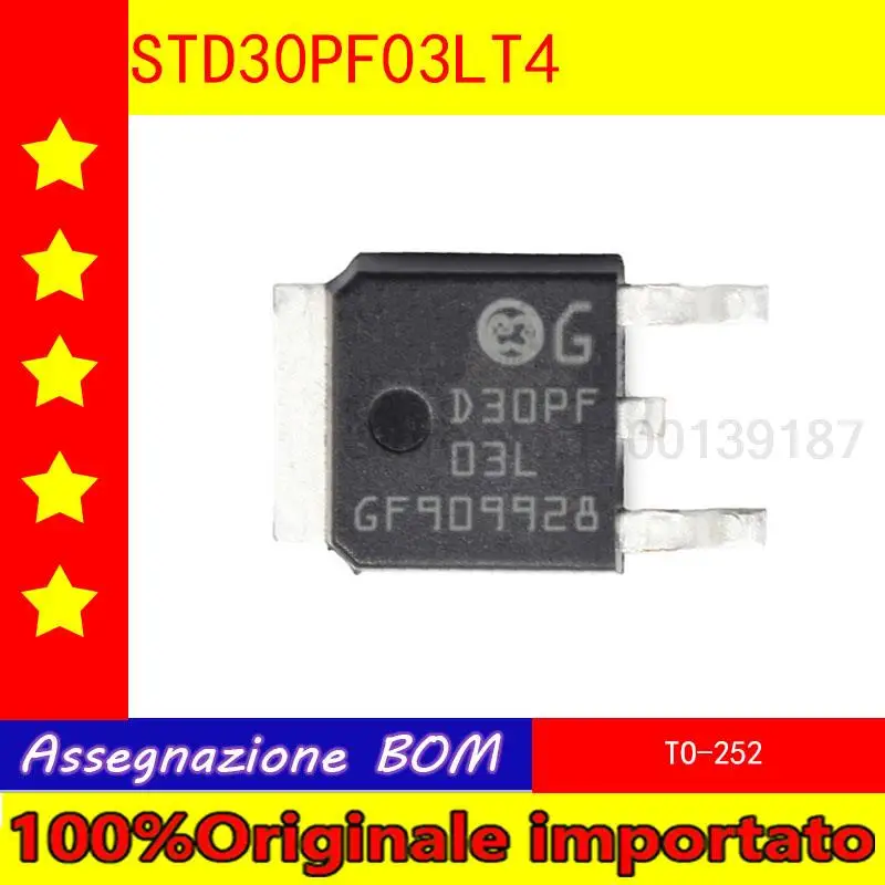 10pcs/lot   D30PF03L  STD30PF03LT4  TO252  MOS  FET  P channels