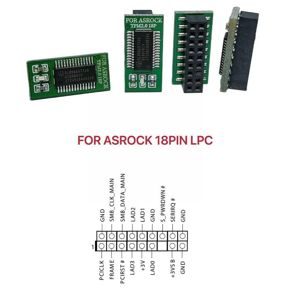 Модуль защиты TPM 2 0 модуль для Asus 14 Pin LPC GIGABYTE 12 Asrock 18 MSI I8N2 | Электроника