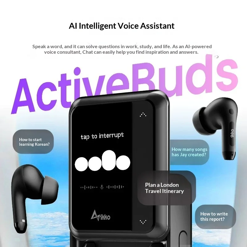 Беспроводные внутриканальные наушники iKKO ActiveBuds AI с технологией DeepSeek, функцией записи, шумоподавлением и переводом в реальном времени, Bluetooth (art.: 3920dcbcb96a9) - 3920dcbcb96a9