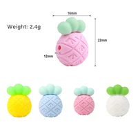 1622mm 15pclot baby silicone pineapples teething beads for pacifier chains molars necklace accessories teether toys bpa free