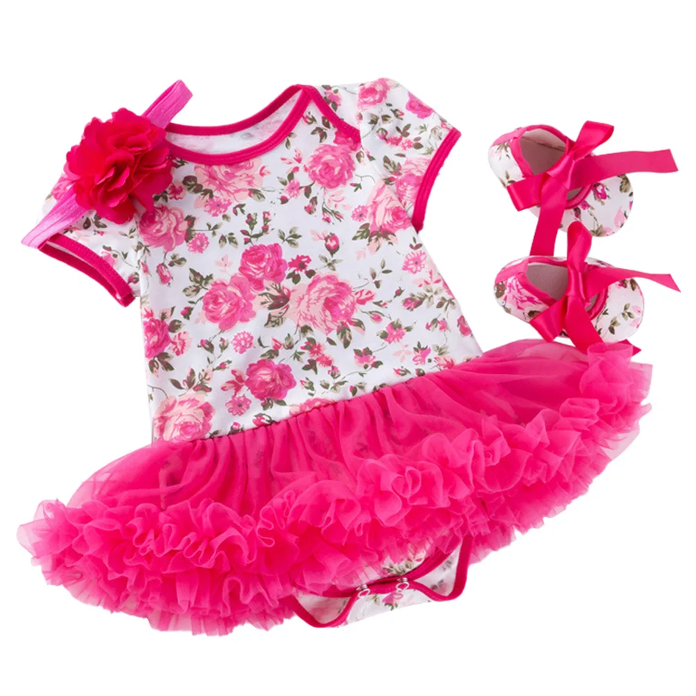 

1 Set Baby Short Sleeve Dress Adorable Dress Decor Baby Dress with Headband