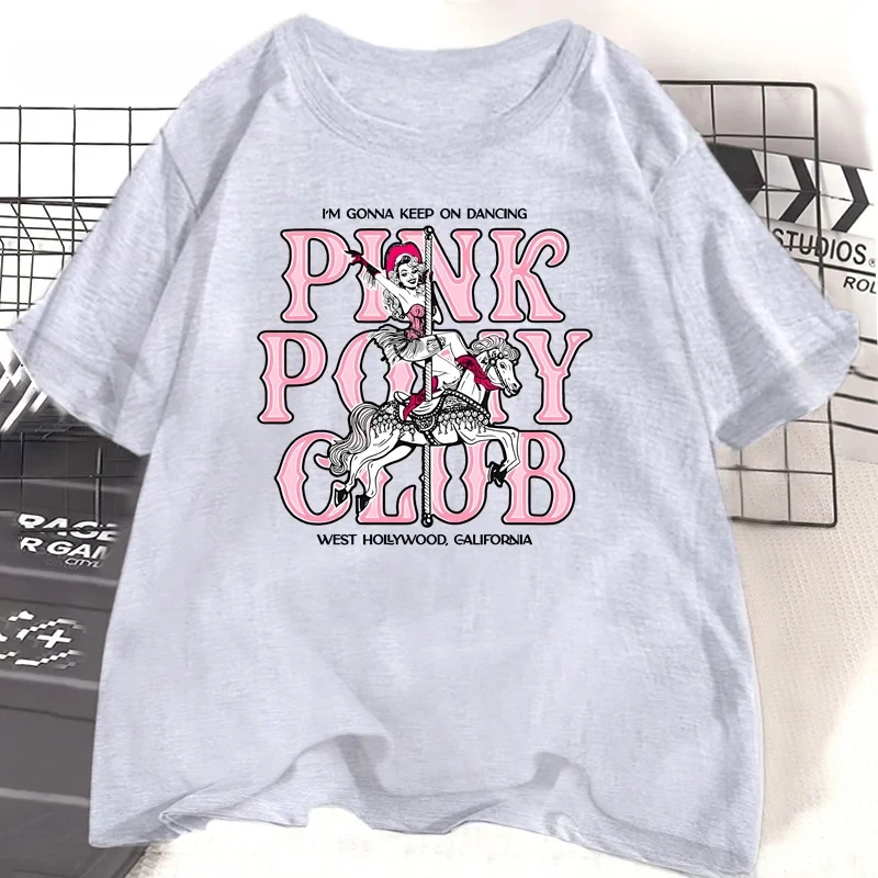 Розовая футболка Pony Club принцессы в стиле кантри женская винтажная с коротким