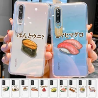 sushi food phone case for samsung s20 ultra s30 for redmi 8 for xiaomi note10 for huawei y6 y5 cover