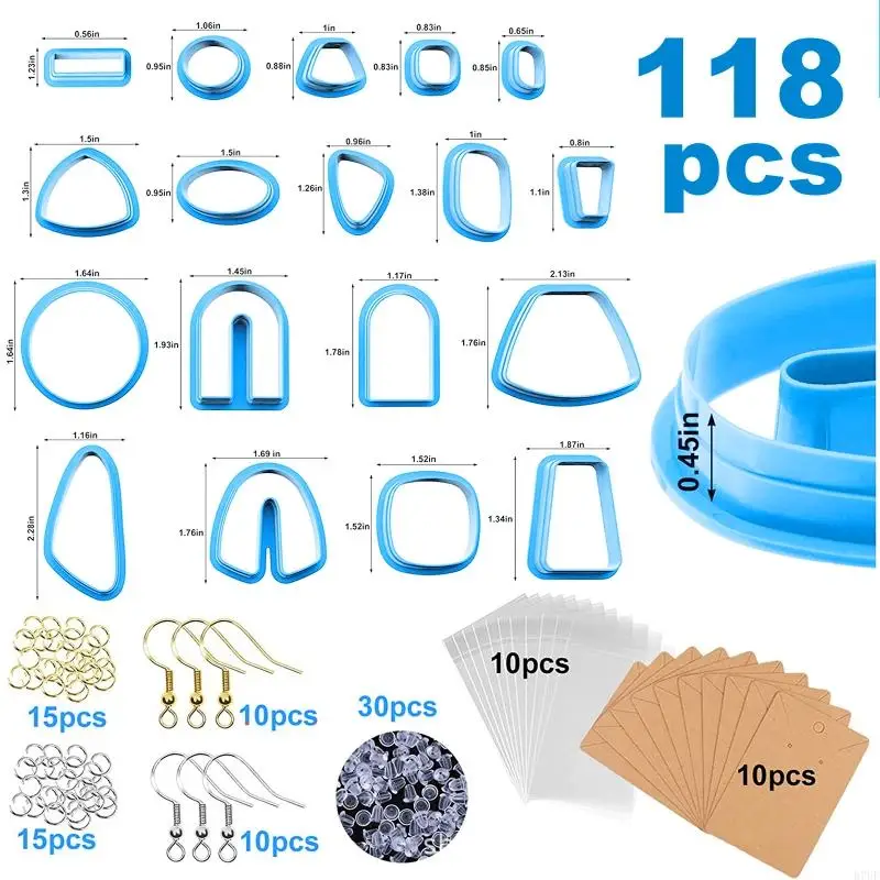 R7UF 118pcs Пластиковые глиняные резаки с серьги (art.: 3920ccc9db652) - 3920ccc9db652
