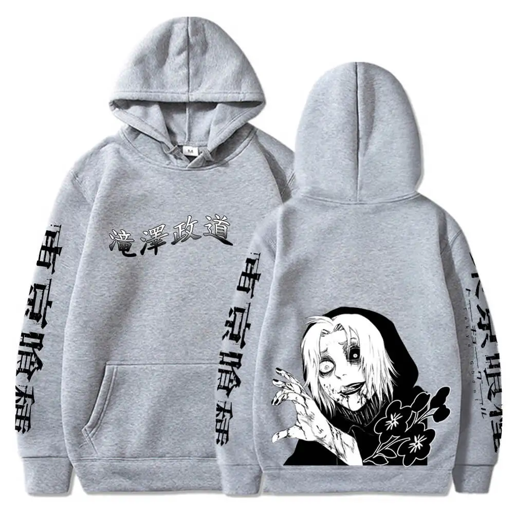 Толстовка с японским аниме Токийский Гуль такизава сеидо толстовка принтом