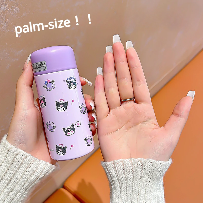 

150ml My Melody Pompompurin Kuromi Mini Thermos Cup Portable Removable Tea Compartment Pocket Cup Water Bottle Office School