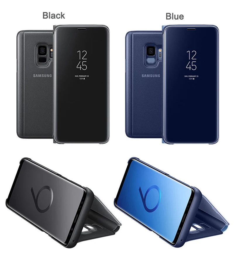 Ceny Etui Na Telefon Smart Mirror Do Samsung Galaxy S9 S9 Plus Oryginalna, Wszechstronna, Odporna Na Upadek, Inteligentna Osłona Z Klapką