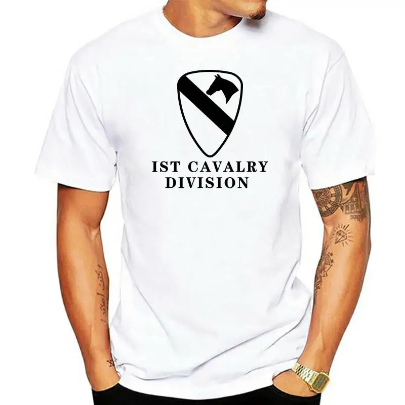

Printed Round Men Tshirt Cheap Price Army 1St Cavalry Division Subdued Veteran T Shirt